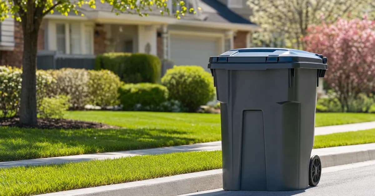 A fresh, spotless trash can suggesting renewal