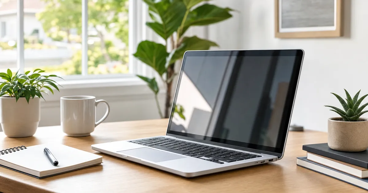 A tidy laptop replacing scattered sticky notes