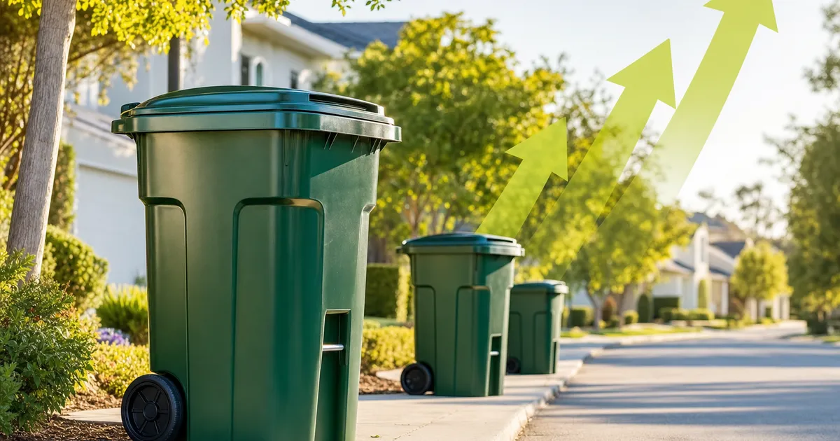 A clean trash can with a sense of upward growth